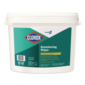 Clorox 31547 1 Ply 7 in. x 8 in. Fresh Scent Disinfecting Wipes - White (1/Carton)