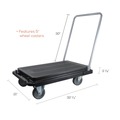 Carts & Trucks | Deflecto CRT5500-04 300 lb Capacity 21 x 32.5 x 37.5 Heavy-Duty Platform Cart - Black image number 6