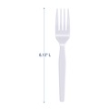 Disposable Forks | Boardwalk BWK FORKMWPS Mediumweight Polystyrene Fork - White (1000/Carton) image number 4
