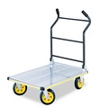 Carts & Trucks | Safco 4053NC STOW AWAY 1000 lbs. Capacity 24 in. x 39 in. x 40 in. Platform Truck - Aluminum/Black image number 0