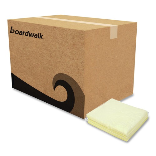 Dusting Wipes | Boardwalk BWK-DSMFPY 18 in. x 24 in. Dust Cloths - Yellow (50/Bag, 10 Bags/Carton) image number 0