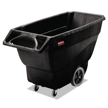 Rubbermaid Commercial FG101100BLA 151 gal. 600 lbs. Capacity Plastic Structural Foam Tilt Truck - Black