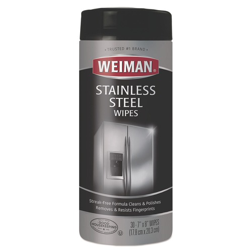 Cleaning Cloths & Wipes | WEIMAN 92A 1-Ply 7 in. x 8 in. Stainless Steel Wipes - White image number 0