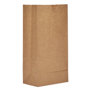 Ross & Wallace Paper Products 130308500PK/BL 6 in. x 3.88 in. x 12.5 in. #8 Size Extra-Heavy-Duty Grocery Paper Bags - Kraft (500/Bundle)