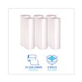 High-Density Trash Bags | Boardwalk V8647ENKR01 43 in. x 47 in. 56 gal. 19 Microns High-Density Can Liners - Natural (150/Carton) image number 4