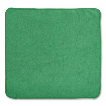 Rubbermaid Commercial 1820578 12 in. x 12 in. Microfiber Cleaning Cloths - Green (24/Pack)