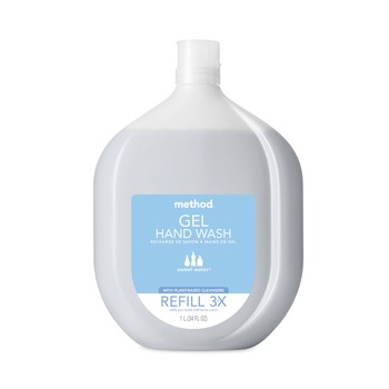 Method 328104 34 oz. Tub Gel Hand Wash Refill Tub - Sweetwater (4/Carton)