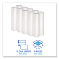 Low-Density Trash Bags | Boardwalk X8046SCKR01 40 in. x 46 in. 45-Gallon 1.1 mil. Perforated Recycled Low-Density Polyethylene Can Liners - Clear (100/Carton) image number 3
