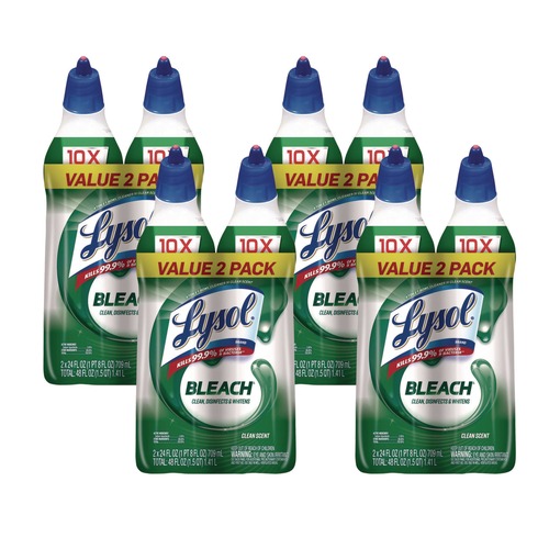 Toilet Bowl Cleaners | LYSOL Brand 19200-96085 24 oz Disinfectant Toilet Bowl Cleaner with Bleach (4/Carton) image number 0