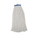 Mop Heads | Boardwalk BWK724REA 24 oz. Cut-End Lie-Flat Rayon Wet Mop Head - White image number 0
