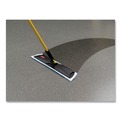 Mop Heads | Rubbermaid Commercial FGQ40900BL00 Economy 18 in. Microfiber Wet Mopping Pads - Blue (12/Carton) image number 1
