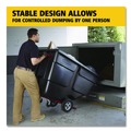 Carts & Trucks | Rubbermaid Commercial FG130400BLA 202 gal. 450 lbs. Capacity Plastic Rotomolded Tilt Truck - Black image number 5
