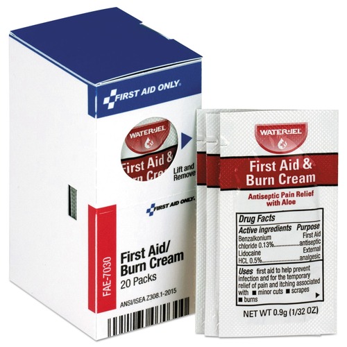First Aid Kit Refills | First Aid Only FAE-7030 0.9 grams Packets Burn Cream Refill for SmartCompliance General Business Cabinet (20/Box) image number 0