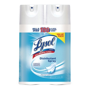 LYSOL Brand 19200-89946 12.5 oz. Aerosol Disinfectant Spray - Crisp Linen (6/Carton)