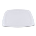 Food Containers & Lids | World Centric RDLCS24 6.5 in. x 7.5 in. x 0.3 in. PLA Rectangular Plastic Deli Container Lids - Clear (600/Carton) image number 0