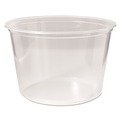 Food Containers & Lids | Fabri-Kal 000000000009505102 4.6 in. Diameter x 3 in. h 16 oz Microwavable Plastic Deli Containers - Clear (500/Carton) image number 0