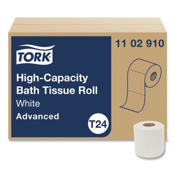 Tork 1102910 Advanced High Capacity Bath Tissue Septic Safe 1-Ply White 2,000 Sheets 36 Rolls/Carton