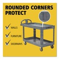 Carts | Rubbermaid Commercial 2192463 BRUTE Heavy-Duty Ergo Handle Utility Cart Plastic 2 Shelves 750 lb Capacity 26-in x 55-in x 33.25-in Gray image number 8
