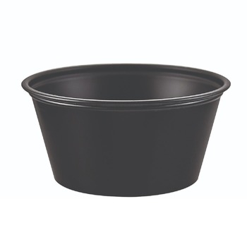 Dart P325BLK 3.25 oz. Polystyrene Portion Cups - Black (2500/Carton)