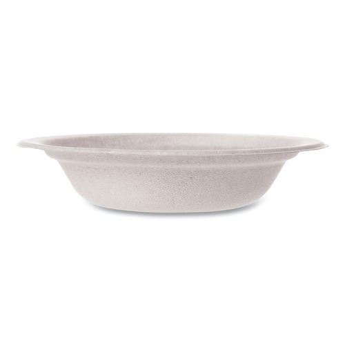 Bowls | Vegware WHBRG-12B 12 oz. Molded Fiber Compostable Sugarcane Tableware Bowl - White (1000/Carton) image number 0