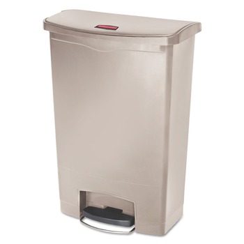 PRODUCTS | Rubbermaid Commercial 1883552 Streamline 24-Gallon Resin Front Step Style Step-On Container - Beige