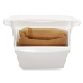 Indoor Waste Receptacles | Rubbermaid Commercial FG614000WHT Plastic Sanitary Napkin Receptacle with Rigid Liner - White image number 4