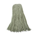 Mop Heads | Boardwalk BWK732C 32 oz. Economical Lie-Flat Cotton Fiber Mop Head - White (12/Carton) image number 2