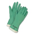Gloves & Glove Accessories | MCR Safety 5319E Flock-Lined Nitrile Gloves - One Size Green (1-Dozen) image number 1