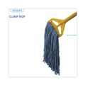 Mop Heads | Boardwalk BWK2020B #20 Cut-End Cotton/Synthetic Fiber Standard Mop Head - Blue (12/Carton) image number 4