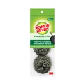 Scouring Pads & Sticks | Scotch-Brite 214C 2.25 in. x 2.75 in. Metal Scrubbing Pads - Silver (3/Pack, 8 Packs/Carton) image number 1