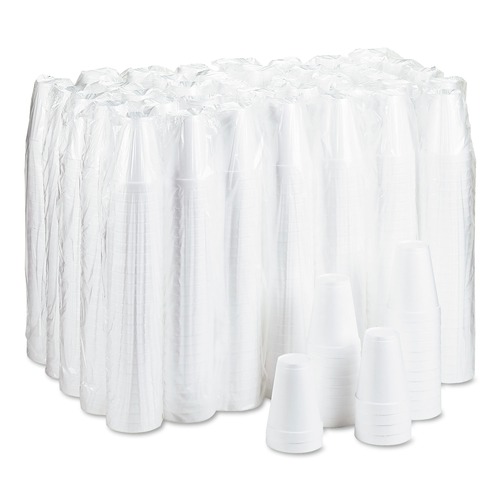 Cups | Dart 12J12 12 oz. Foam Drink Cups - White (40 Bags/Carton) image number 0