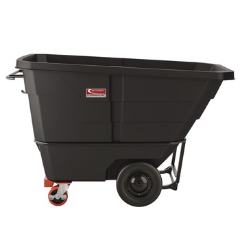  | Suncast Commercial RMTTHD100 1 cu. Yd. 2,200 lbs. Capacity Forkliftable Frame Heavy Duty Tilt Truck - Black/Red