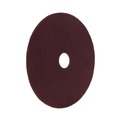 Floor Pads-Stripping | Boardwalk 7100151298 16 in. Diameter Deep Scrub Pads - Maroon (10/Carton) image number 2