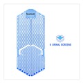 Toilet & Urinal Deodorizers | Boardwalk TSU-P-006I006I-06-AAS80 5.22 oz Vertical Urinal Screen - Cotton Blossom Scent/Blue (6/Carton) image number 4