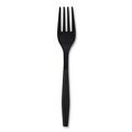 Disposable Forks | Boardwalk BWKFORKHWPPBIW Heavyweight Wrapped Polypropylene Fork Cutlery - Black (1000/Carton) image number 1