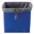 Indoor Waste Receptacles | Rubbermaid Commercial FG356973BLUE 23 Gallon Plastic Recycled Untouchable Square Recycling Container - Blue image number 2