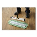Mop Heads | Rubbermaid Commercial FGQ41800GR00 18 in. Microfiber Dust Pad with Fringe - Green (6/Carton) image number 2