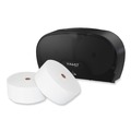 Toilet Tissue Dispensers | Morcon Paper VT1004 Valay 5.62 in. x 11.4 in. x 21.2 in. Small Core Jumbo Bath Tissue Dispenser - Black image number 3