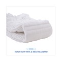Mop Heads | Boardwalk BWK524R 24 oz. Pro Loop Web/Tailband Premium Saddleback Rayon Mop Head - White (12/Carton) image number 7