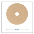 Floor Pads-Cleaning, Buffing & Polishing | Boardwalk 7000126614 27 in. Diameter Burnishing Floor Pads - Tan (5/Carton) image number 4