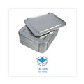 Steam Table Parts | Boardwalk BWKLIDSTEAMHF 10.5 in. x 12.81 in. x 0.63 in. Aluminum Steam Table Pan Lids (100/Carton) image number 2