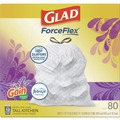 Drawstring & Kitchen Bags | Glad 78902 ForceFlex 24 in. x 27.38 in. 13 Gallon Kitchen Drawstring Trash Bags - Gain Lavender Scent/White (240/Carton) image number 1