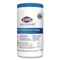 Cleaning Cloths & Wipes | Clorox Healthcare 30577 6 in. x 5 in. 1-Ply Bleach Germicidal Wipes - Unscented, White (150/Canister) image number 2