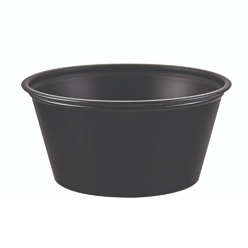 Cups | Dart P325BLK 3.25 oz. Polystyrene Portion Cups - Black (2500/Carton) image number 0