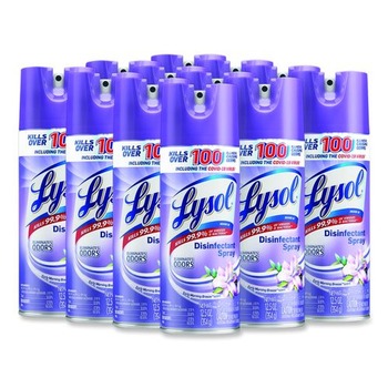 LYSOL Brand 19200-80833 12.5 oz. Aerosol Spray Disinfectant Spray - Early Morning Breeze (12/Carton)