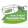 Luncheon Napkins | Marcal 6506 1-Ply 11.4 in. x 12.5 in. 100% Recycled Lunch Napkins - White (400/Pack) image number 3
