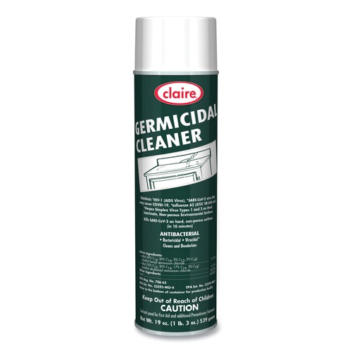 Disinfecting & Cleaning Solutions | Claire CL873 19 oz. Aerosol Spray Germicidal Cleaner - Floral Scent image number 0