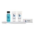 Personal Care Kits | Boardwalk AMENKIT Mouth Rinse, Toothbrush, Toothpaste, Body Wash, and Shampoo Amenities Kit - Green Tea Lemongrass (12 Kits/Carton) image number 2