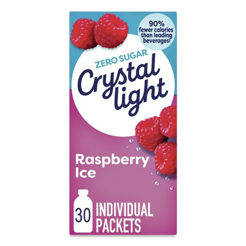 Drink Mixes | Crystal Light GEN00798 0.08 oz. Packets Flavored Drink Mix - Raspberry Ice (30/Box) image number 0
