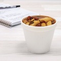 Food Containers & Lids | Dart 8SJ12 8 oz. Squat Food Foam Containers - White (1000/Carton) image number 4